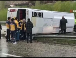 Sivas’ta otobüs kazası: 8 yaralı