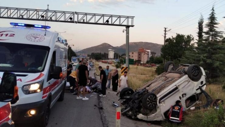 Burdur’da feci kaza: Araba devrildi, 1 kişi öldü!