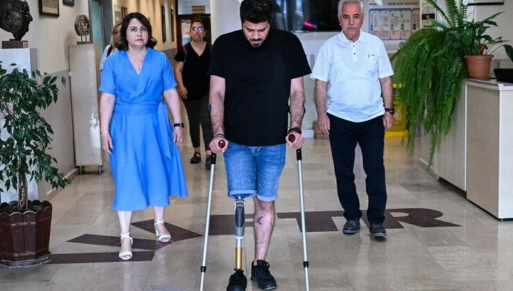 Sarsıntıda bacağını kaybetmişti! 5 ay sonra tekrar ayağa kalktı