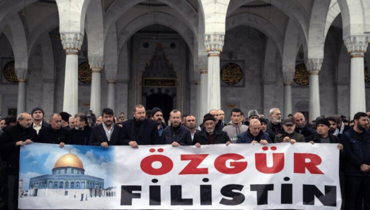 Ankara Filistin Dayanışma Platformu üyeleri İsrail’i protesto etti