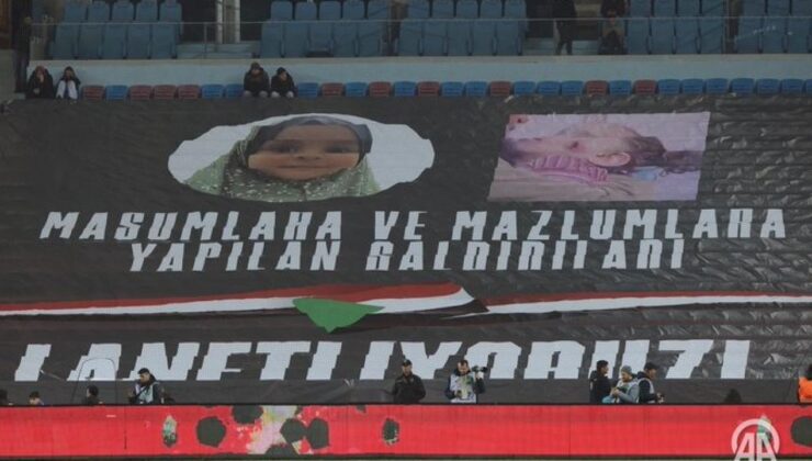 Trabzonspor maçında Filistin unutulmadı