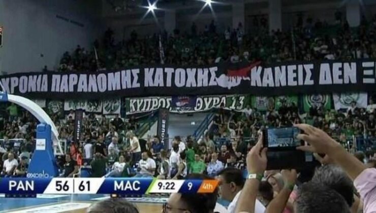 Kıbrıs’ta yakışıksız pankart! Panathinaikos’tan Türkiye’ye büyük saygısızlık