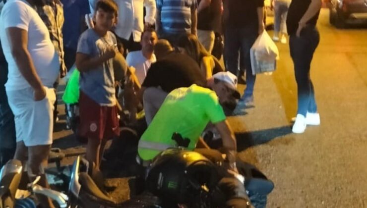 Kontrolden kaçarken polise çarptı
