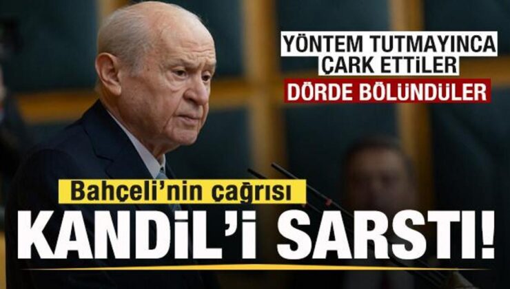 Bahçeli’nin ‘Öcalan’ çıkışı Kandil’i sarstı! Plan tutmayınca çark ettiler! 4’e bölündüler