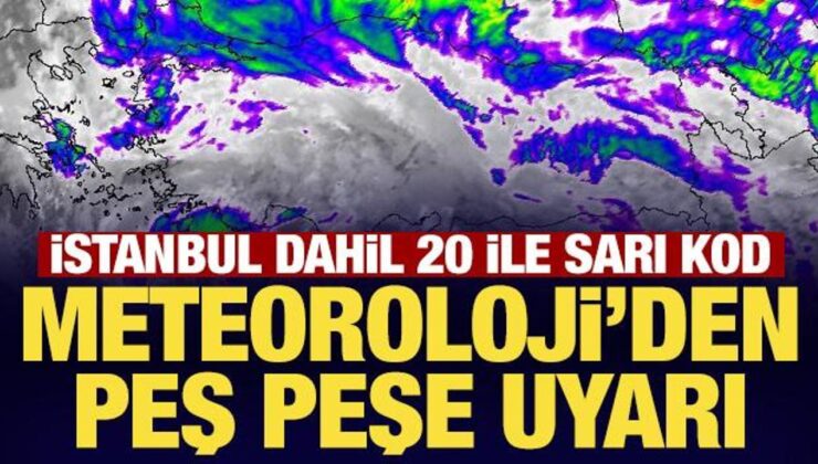 İstanbul dahil 20 ile sarı kod: Meteoroloji’den kar ve fırtına uyarısı