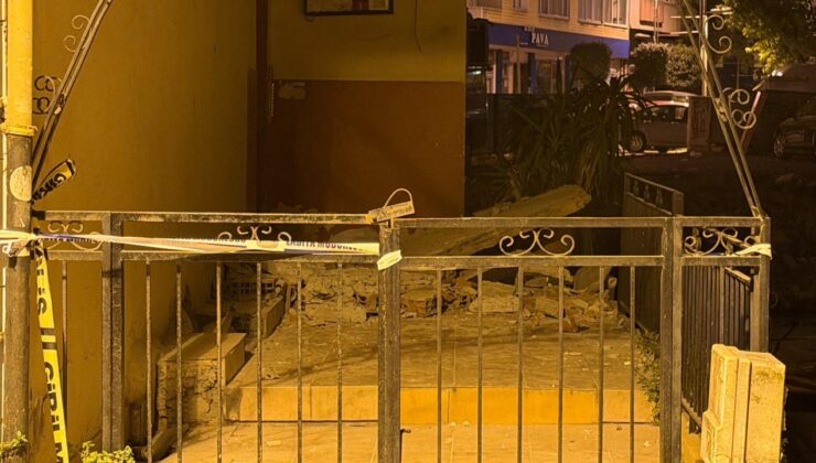 Güngören’de balkonu çöken 5 katlı bina tahliye edildi